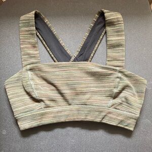 FP Movement by Free People Striped Crop Top - Green and Black